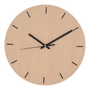 Asti Wanduhr Natur - stilvolle Wanduhr aus Stahl und Holz