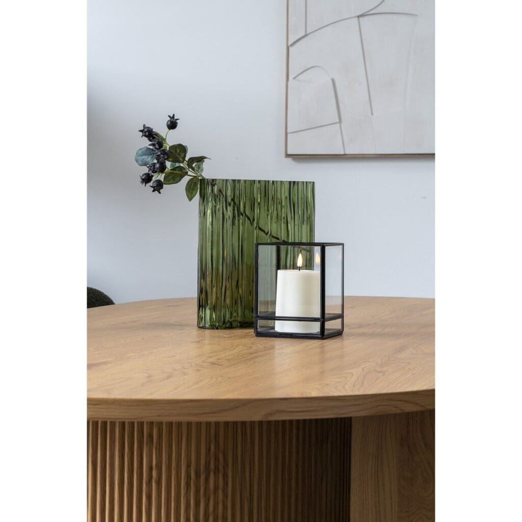 Olivia Vase Rauchgrün - elegantes Glasobjekt für moderne Inneneinrichtung
