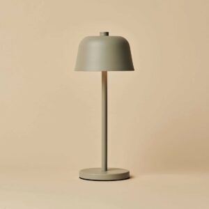 Anton Tischlampe Grau - wiederaufladbare, kabellose Tischlampe aus Metall