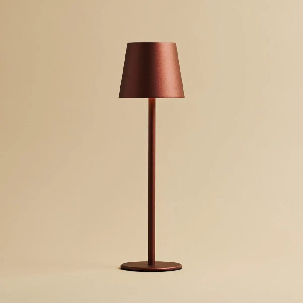 Jasper Tischlampe Bronze - kabellose, dimmbare Lampe mit 3 Lichtmodi