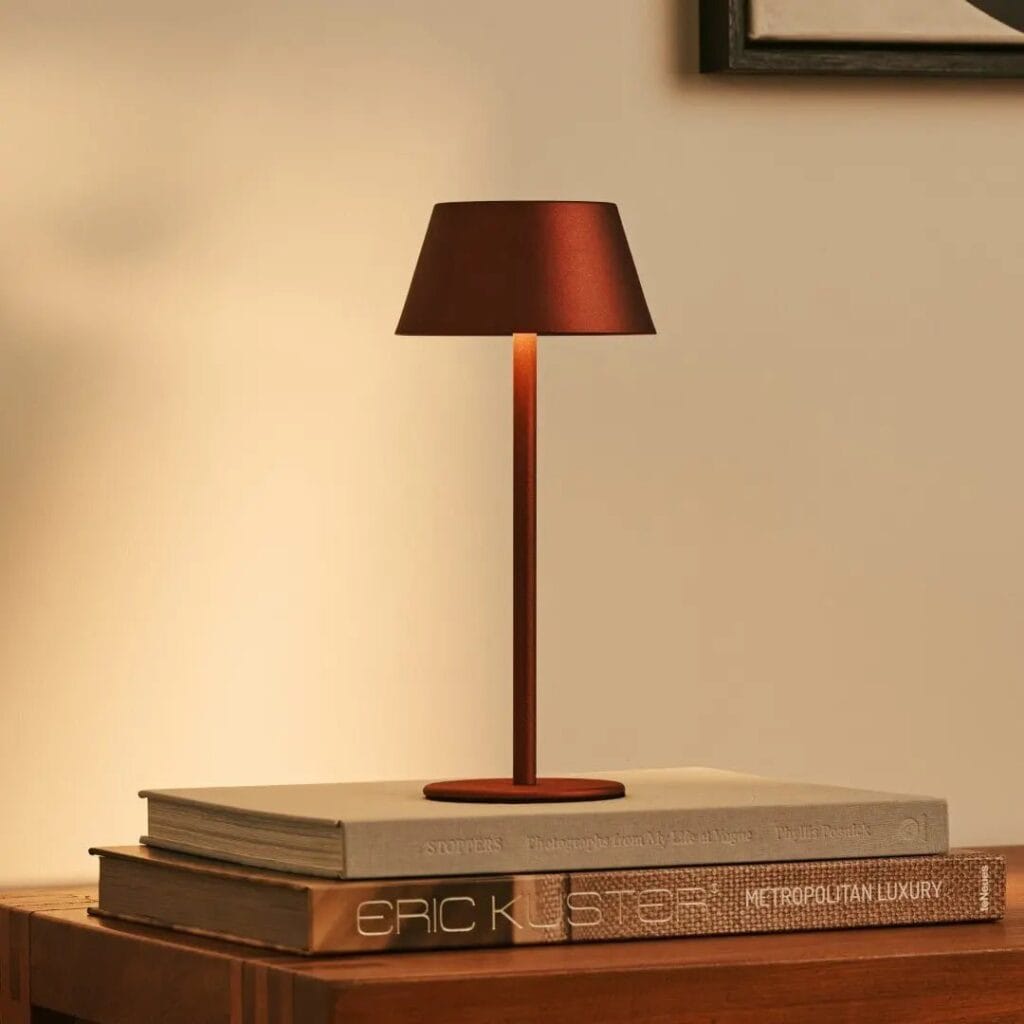 Milou Tischlampe Bronze - kabellos und dimmbar