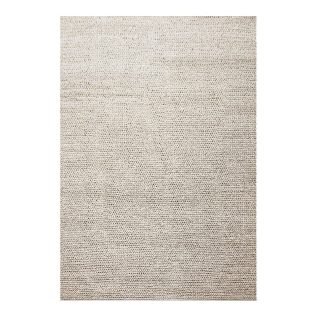 Mandi Teppich Elfenbein – handgewebt, 160x230 cm, aus Wolle und Baumwolle