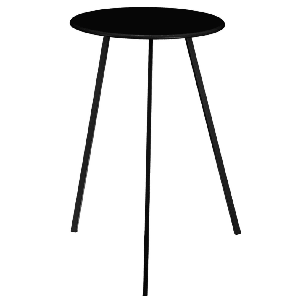 Nio Beistelltisch Schwarz von Mica Decorations - runder Metalltisch