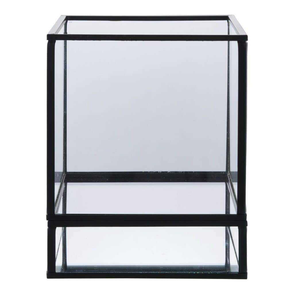 Talia Windlicht - eleganter Hurricane Kerzenhalter aus Metall und Glas
