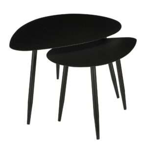 Aura Beistelltischset Schwarz von Mica Decorations - modernes Design