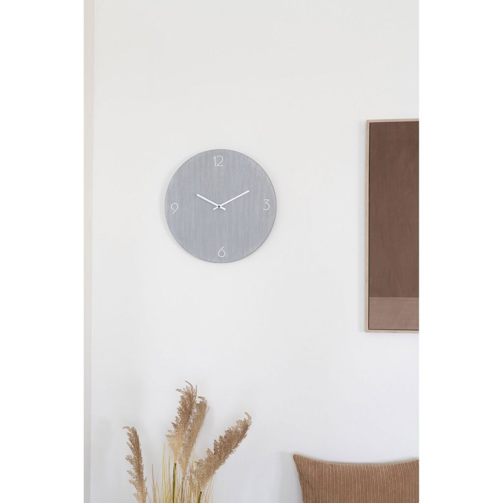 Myra Wanduhr Grau - geräuschloses Uhrwerk, modernes Design