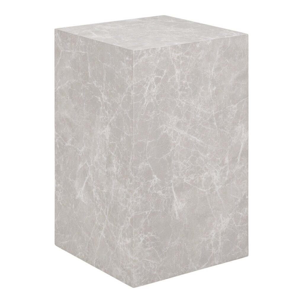 Prager Beistelltisch Marmoroptik - elegantes Design in Beige