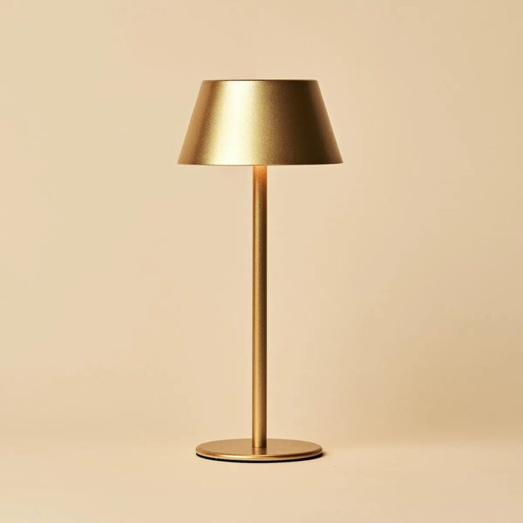 Milou Tischlampe Gold - moderne, kabellose Tischleuchte mit 3 Lichtmodi