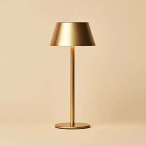 Milou Tischlampe Gold - moderne, kabellose Tischleuchte mit 3 Lichtmodi