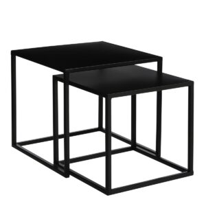 Nima Beistelltisch Schwarz - 2er Set aus robustem Metall