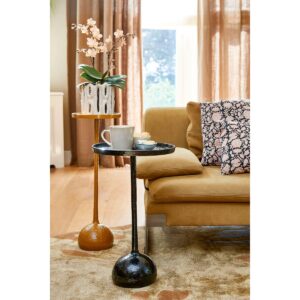 Colin Beistelltisch Black von Mica Decorations – eleganter Beistelltisch mit runder Platte