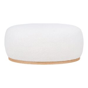 Maris Pouf Weiß - bequeme Sitzgelegenheit aus Teddystoff