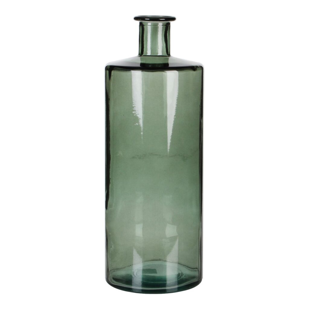 Telin Vase Grau/Grün aus recyceltem Glas