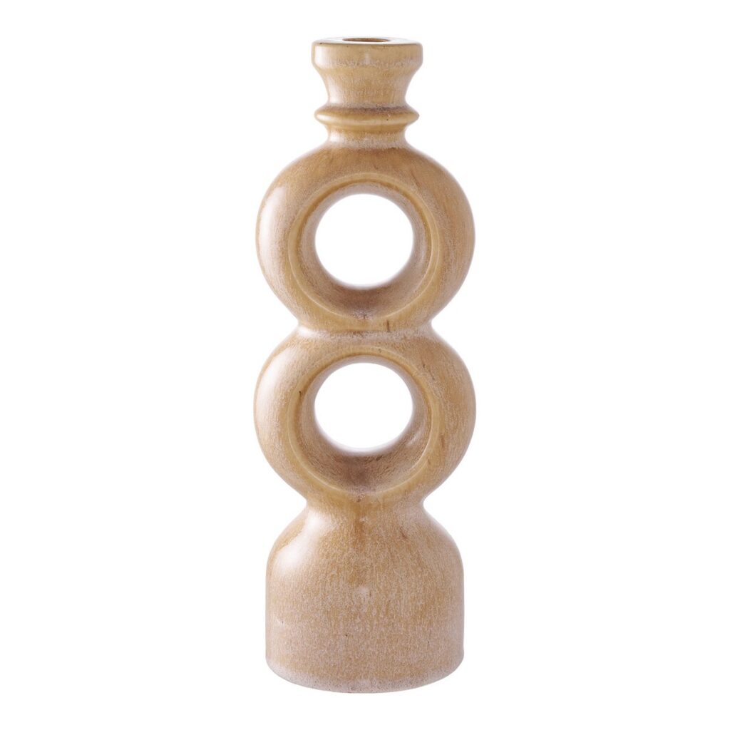 Elsa Kerzenhalter Braun - modernes Design aus Keramik