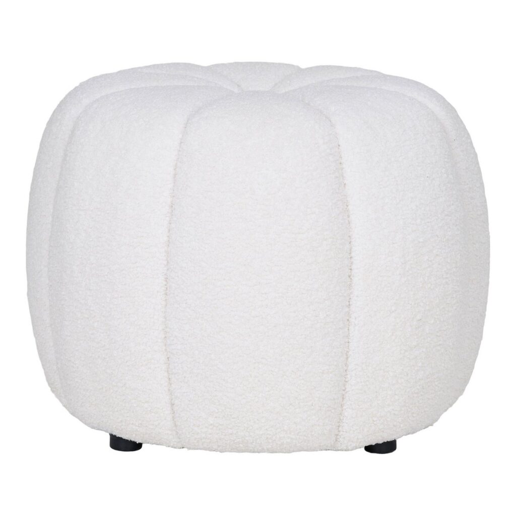Paisley Pouf Weiß - eleganter Pouf aus Polyester und Schaumstoff