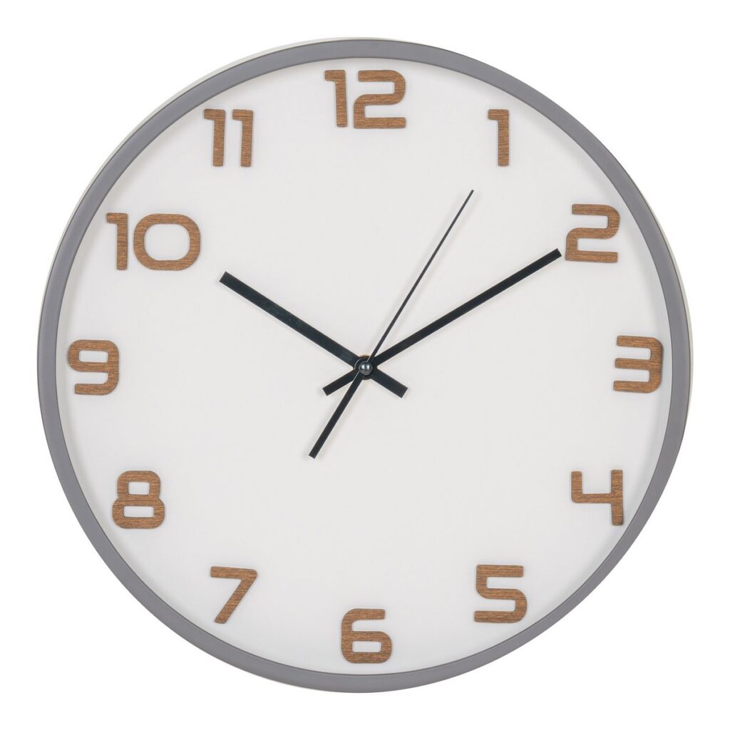 Brina Wanduhr Grau - elegante Wanduhr mit geräuschloser Bewegung