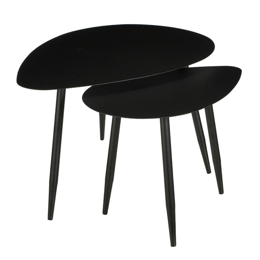 Aura Beistelltischset Schwarz von Mica Decorations - modernes Design