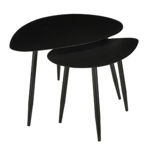 Aura Beistelltischset Schwarz von Mica Decorations - modernes Design