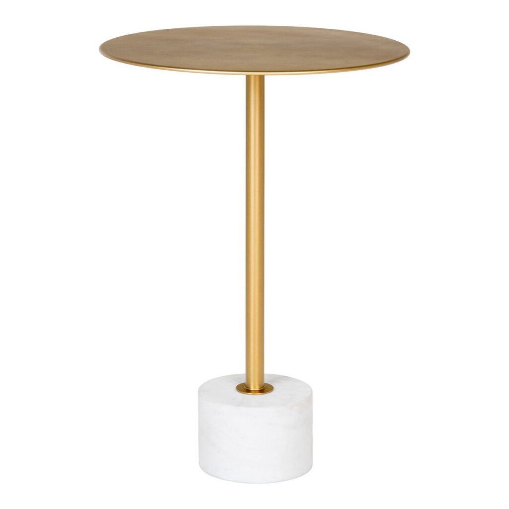 Lyan BeistelltischMessing/Marmor - elegantes Design aus Marmor und Messing