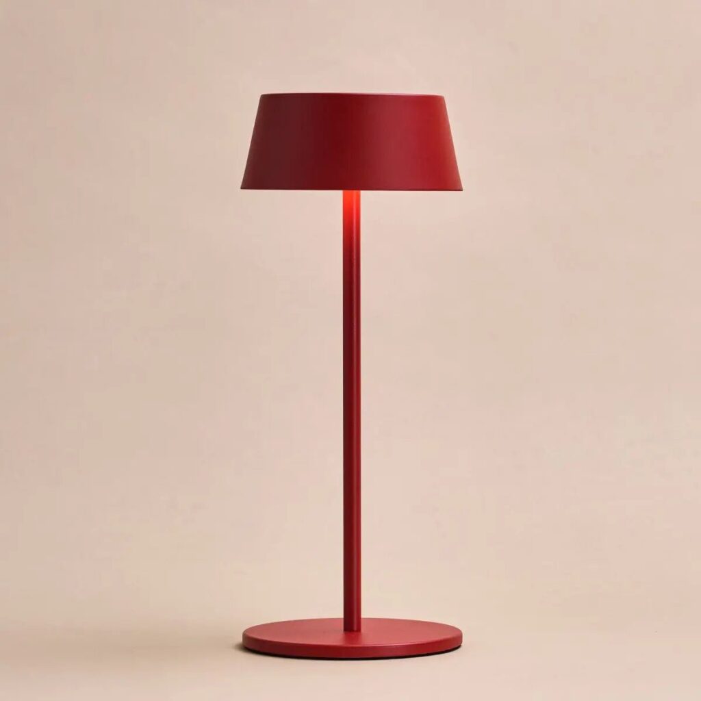 Humi Tischlampe Rot - wiederaufladbar und dimmbar