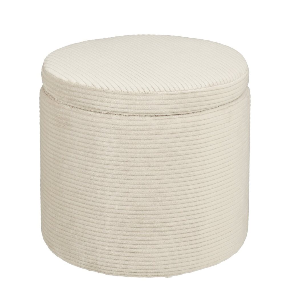 Tarina Pouf Cremeweiß - vielseitiger Sitzpouf mit Stauraum