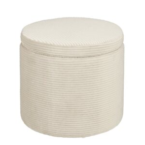Tarina Pouf Cremeweiß - vielseitiger Sitzpouf mit Stauraum