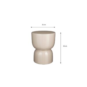 Odin Beistelltisch Beige von Mica Decorations – moderner Zementtisch