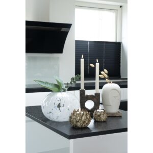 Giray Kerzenhalter Braun aus Marmor - elegantes Design