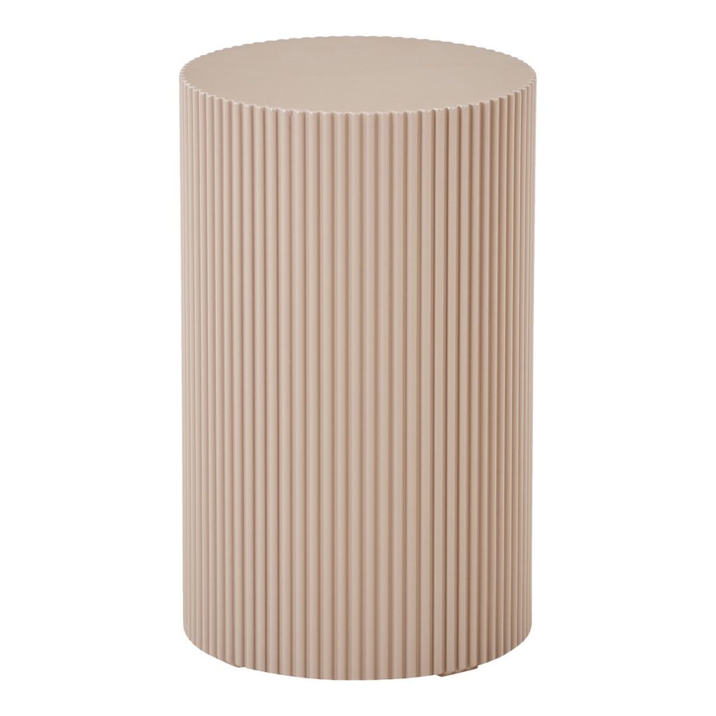 Faris Beistelltisch Beige/Grau - modernes Rippendesign