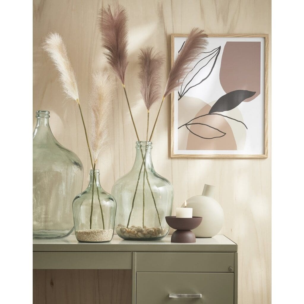 Kimy Vase Transparent - elegante Flaschenvase aus recyceltem Glas