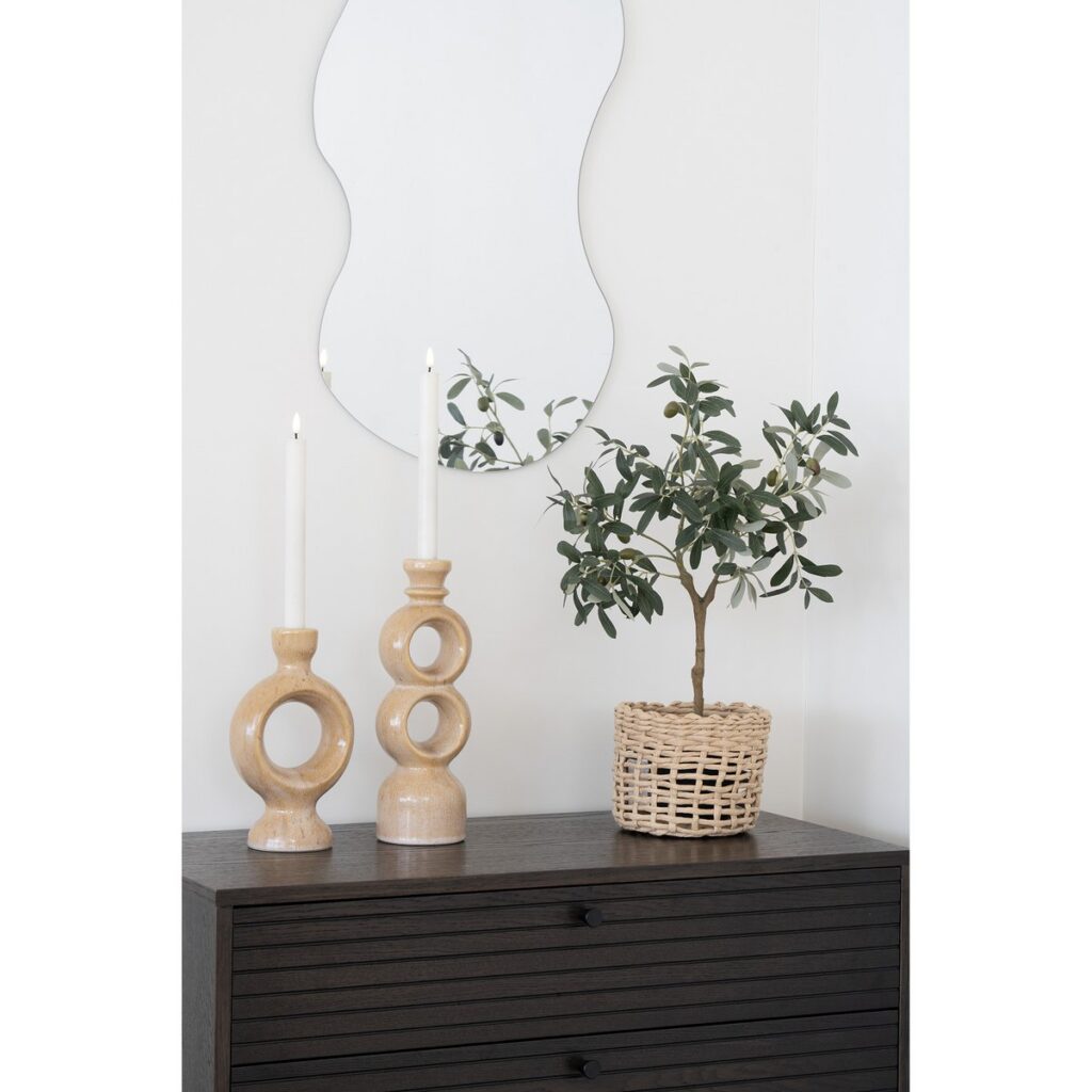 Elsa Kerzenhalter Braun - modernes Design aus Keramik