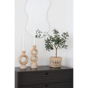 Elsa Kerzenhalter Braun - modernes Design aus Keramik