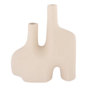Osin Vase Sand - skulpturales Keramikdesign in Sandfarbe