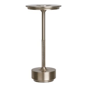 Lynda Tischlampe Silber - elegante, wiederaufladbare Tischleuchte aus Aluminium