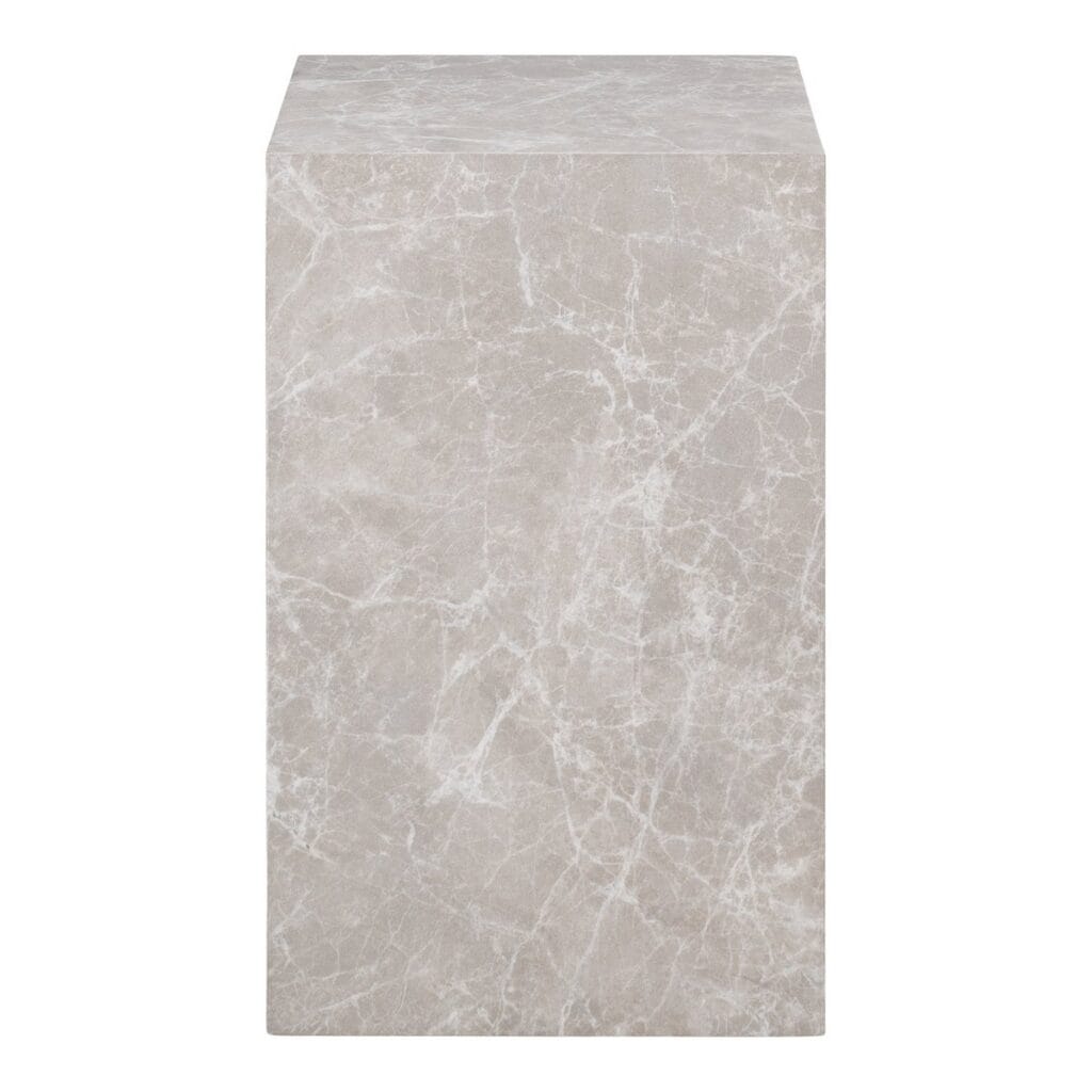Prager Beistelltisch Marmoroptik - elegantes Design in Beige