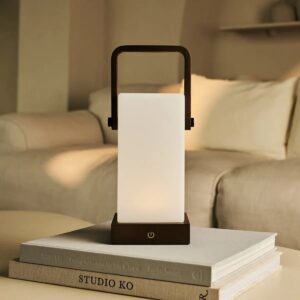 Harper Tischlampe Dunkelbraun - kabellos und dimmbar