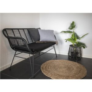 Indi Teppich Natur – Ø90 cm aus Jute, rustikales Design