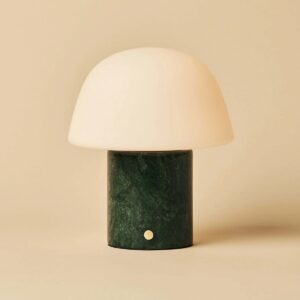 Maes Tischlampe Grün aus Verde Alpi Marmor – elegantes Design
