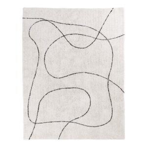 Tampa Teppich Weiß – 200x300 cm, modernes Design aus 100% Baumwolle