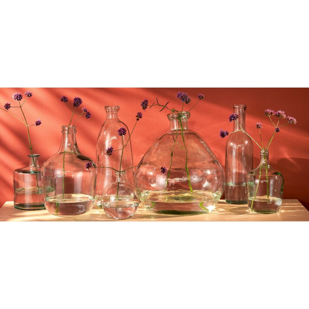 Roya Vase Transparent von Mica Decorations - 50 cm hoch, recyceltes Glas