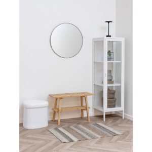 Kina Pouf Weiß - plüschiger Teddystoff, modernes Design