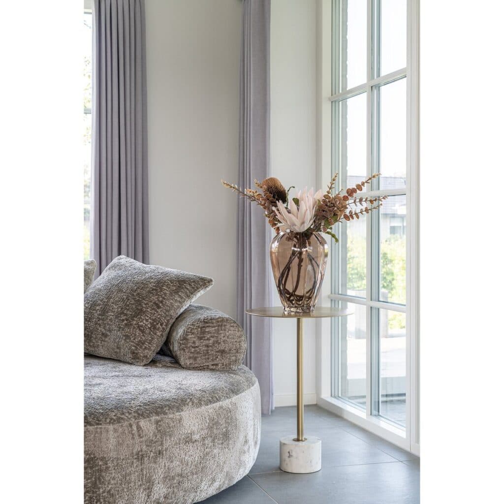 Lyan BeistelltischMessing/Marmor - elegantes Design aus Marmor und Messing