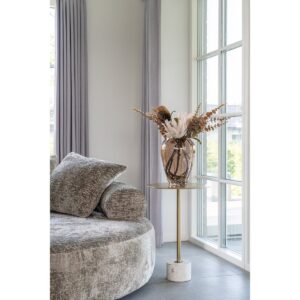 Lyan BeistelltischMessing/Marmor - elegantes Design aus Marmor und Messing