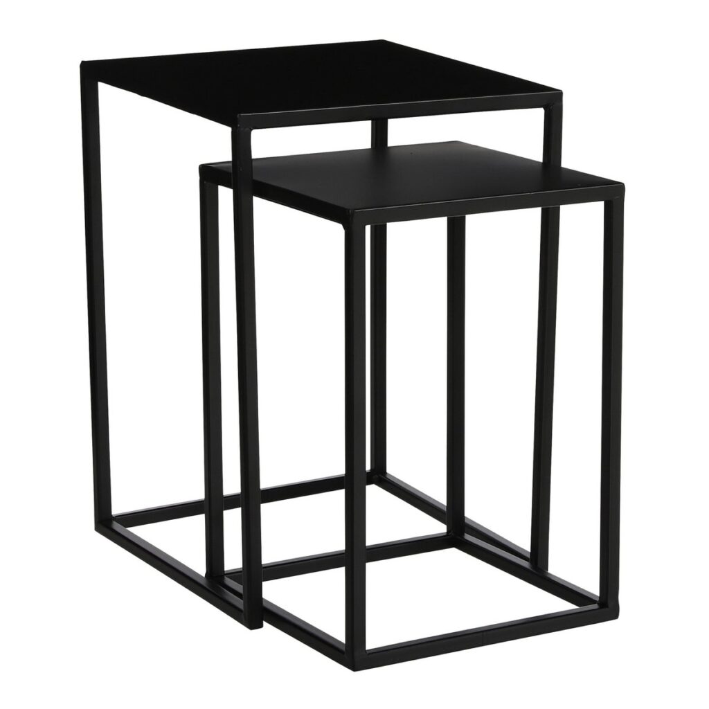 Goa Beistelltischset Schwarz von Mica Decorations – vielseitige Tische aus Eisen