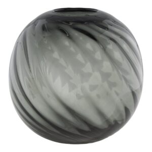 Avan Vase Grau aus mundgeblasenem Glas, elegante organische Form