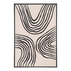 Larina Leinwandbild Beige/Schwarz – modernes Segeltuchbild 60x90 cm