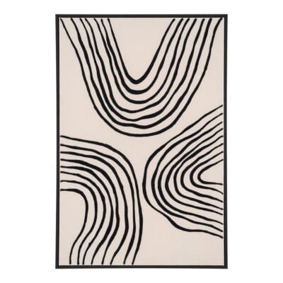 Larina Leinwandbild Beige/Schwarz – modernes Segeltuchbild 60x90 cm