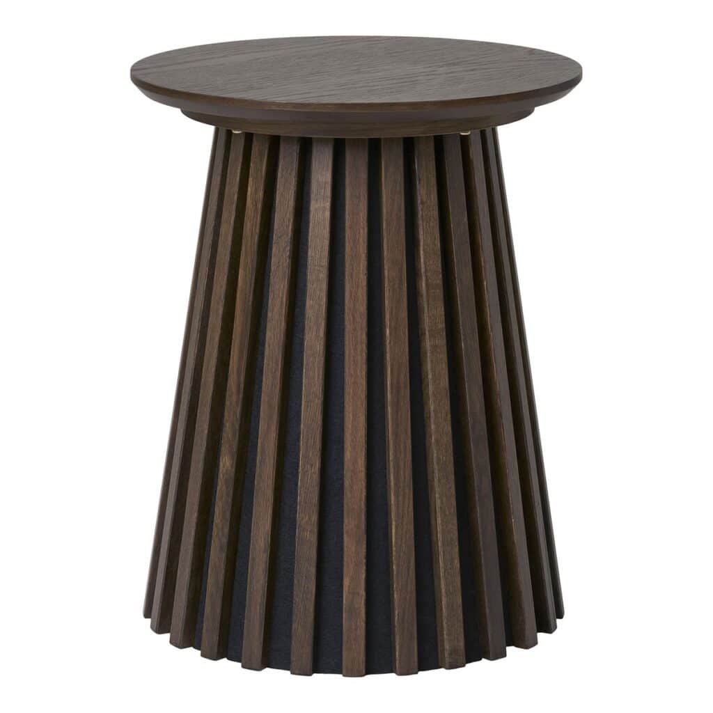 Osaka Beistelltisch Dunkelbraun aus Eichenfurnier, 40 cm Durchmesser