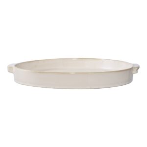 Alma Dekoschale Cremeweiß - elegante Keramikschale mit 37 cm Durchmesser