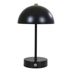 Holt Tischlampe Schwarz - elegante Tischleuchte aus Metall und Messing
